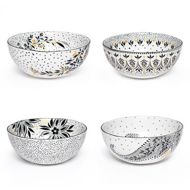 Sara Miller Artisanne Noir Set of 4 Medium Bowls